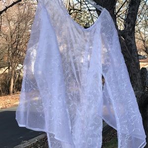 sheer white cover up